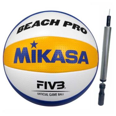 Imagem de Bola Vôlei Mikasa VLS300 Aprovada FIVB E CBV Com NF Inflador, Branco, 