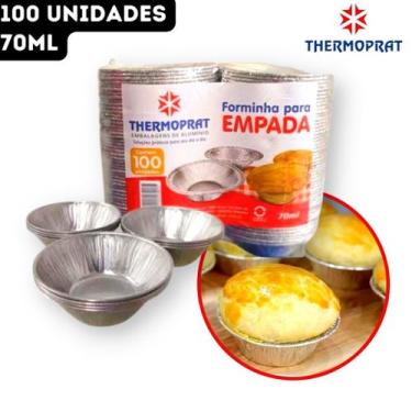 Imagem de Forminha de Alumínio Assadeira Redonda para Empada Descartável Sem Tam