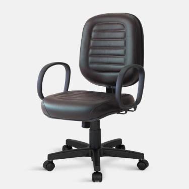 Imagem de Cadeira Diretor Belluno Giratória Rellax com Braços Marrom - Flex Cade