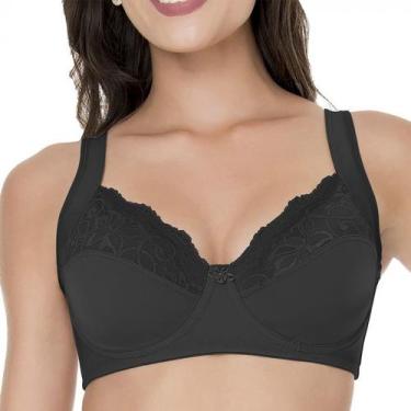 Imagem de Sutiã Firmador Plus Size Com Aro Dilady 123410, 50, Pt, Preto