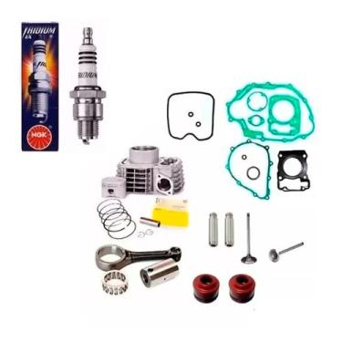 Imagem de Kit cilindro pistao biela vela iridium titan 150 nxr 150 - METAL LEVE