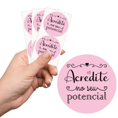 Imagem de 50 Etiquetas Adesivas  Acredite no Seu Potencial  Adesivos Recebidos  