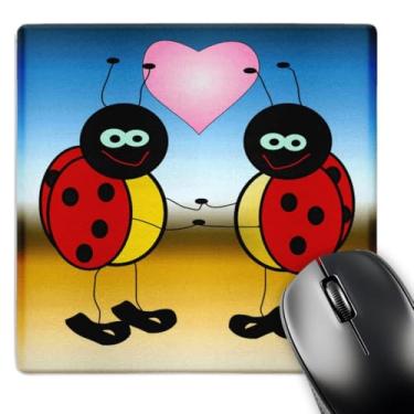 Imagem de 3dRose Mouse pad LLC 20,3 x 20,3 x 0,63 cm, desenho Lady Bugs in Love (mp_76732_1)