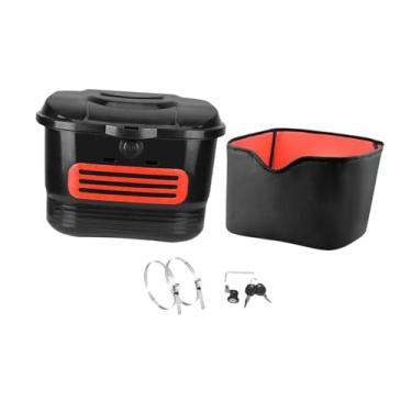 Imagem de YIJU Cesta de bicicleta dianteira traseira com trava e chaves Acessórios para ciclismo Bicicletas Suporte de carga, Cesta de armazenamento para transporte, com Bolsa Interna