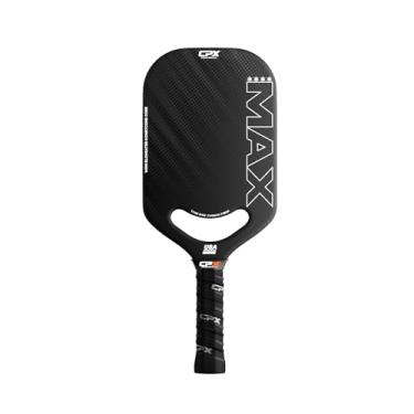 Imagem de CPX MAX Raquete de remo alongada de fibra de carbono cru preta T700 Pickleball - nível profissional, espessura do núcleo de 14 mm, aderência confortável estilo tênis - durável projetada em Chicago,
