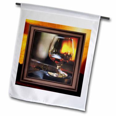 Imagem de 3dRose fl_21248_1 Bandeira de jardim de conhaque e charuto cubano, 30 x 45 cm