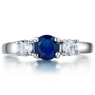 Imagem de Anéis com pedra do mês de nascimento AILAAILA tamanho 1-10 zircônia cúbica cristal aço inoxidável presente de aniversário joia para bebês e meninas e mulheres