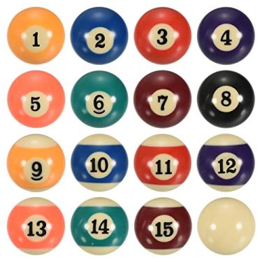 Imagem de PATIKIL Conjunto de bolas de bilhar de 3,5 cm, conjunto de bolas de bilhar tamanho mini, 16 bolas para mesa de sinuca, multicoloridas
