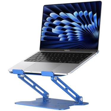 Imagem de NTMY Suporte de laptop ajustável para mesa, suporte dobrável para laptop, suporte ergonômico para MacBook Air Pro, Dell XPS, Acer, Lenovo, HP (10-16 polegadas) - azul gelo