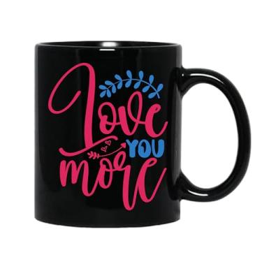Imagem de SpreadPassion Caneca de café Love You More, presente para namorado e namorada, ideia de presente de dia dos namorados, presente para marido e esposa, ideia de presente de aniversário do dia dos