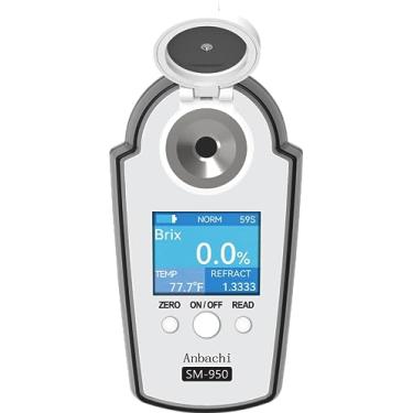 Imagem de Anbachi Refratômetro Digital Testador Digital de Brix Medidor de Açúcar Ideal para Água Potável Bebida Kombucha Pomar Suco de Frutas Conteúdo de Carboidratos Testador de Índice de Refração Portátil De