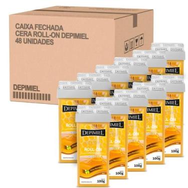 Imagem de Caixa Fechada Cera Roll-On Clássica Natural Depimiel 48 unds