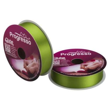 Imagem de Fita de Cetim Progresso 30mm 50 Mts Verde Folha 677