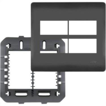 Imagem de Espelho Placa Fame Habitat Black 4079 4X4 4 Mod