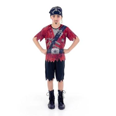 Imagem de Fantasia de Pirata Infantil Festas Helloween Carnaval + Bandana (P(2a 3 anos))