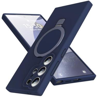 Imagem de Capa Mag-Ring para Galaxy S11 Ultra, silicone líquido [fator hidratante] Capa de telefone fina e macia Exreme com suporte [compatível com MagSafe] para Samsung Galaxy S11 Ultra 6,9 polegadas homens e