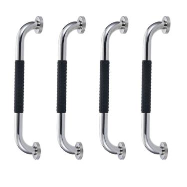 Imagem de Barra de Apoio Inox 60cm Kit 4 unidades Suporte Antiderrapante Banheiro Box Idoso Criança Gestante Cadeirante Acessibilidade