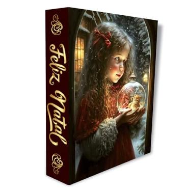 Imagem de Caixa Decorativa Livro Fake em Mdf Organizadora Natal Vintage