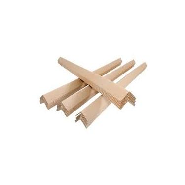 Imagem de Kit com 50 Cantoneiras de Papelão para Paletização - Dimensões 40x40x3mm, Comprimento 1,3m - Proteção Sustentável para Produtos
