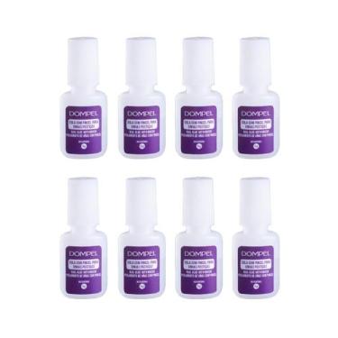 Imagem de Kit 8 Cola Para Unhas Postiças Com Pincel 5g Profissional Salão de Bel