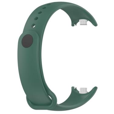 Imagem de FFHDJL Pulseira de borracha para mi band 8 cinta nfc acessórios esporte relógio inteligente pulseira correa xiaomi miband 8 cinta pulseiras(Dark Green)