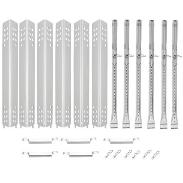 Imagem de 463240115 peças de reposição tubo queimador de calor para peças de grelha Charbroil 6 queimadores 463235815 469235815 466240115 peças de grelha G458-0018-W1 queimadores de calor G432-8M00-W1 peça de