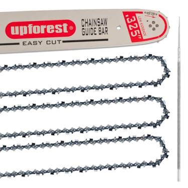 Imagem de UPFOREST Barra E Corrente Para Motosserra Stihl, Passo De 18" .325, Calibre .063, 68 Elos De Transmissão, 26Rs 68, Compatível Com Stihl 025, Ms250, Ms251 36390050068, V68 (3 Correntes + 1 Barra) (As