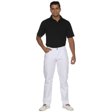 Imagem de Calça branca sarja com elastano masculina