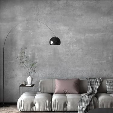 Imagem de TOTIO Papel de parede de concreto cinza 40,6 x 1,798 cm fosco espesso texturizado cinza cimento contato papel de bancada removível à prova d'água adesivos de móveis adesivos de parede de vinil estilo