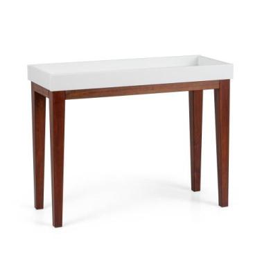 Imagem de Aparador em Madeira e MDF Branco Fresh Artemobili, branco/imbuia