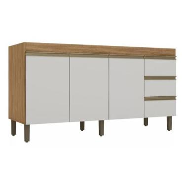 Imagem de Balcão Gabinete De Pia 1,60cm 3 Pts 3 Gvts Karen Sem Tampo - Peternell