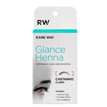Imagem de Henna Sombrancelhas Castanho Claro Glance Rare Way
