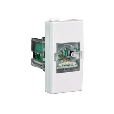 Imagem de Módulo Tomada para Telefone Rj11 4 Vias, Alumbra, Siena 6165, Branco