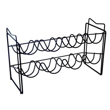 Imagem de Adega Empilhável 8 Garrafas Vinho Suporte Preto Jomer 2435