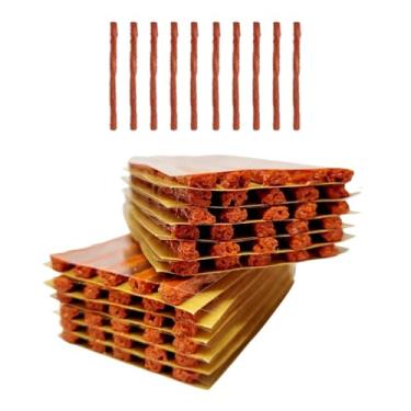 Imagem de Refil Reparo Para Furo No Pneu Sem Câmara Carro Moto Kit Macarrão Com 10 Reparos