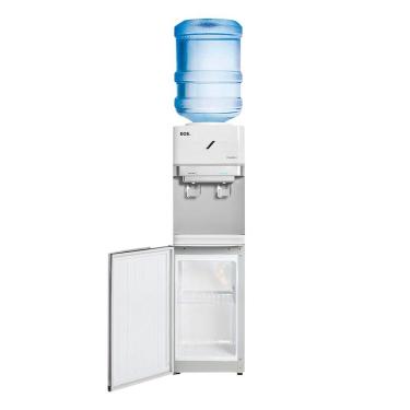 Imagem de Bebedouro de Coluna para Garrafão com Armário eos Mineralle Compressor Branco EBC01BCA 110V