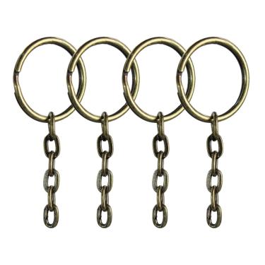 Imagem de Argola c/ Corrente P/chaveiro 23mm 100 Un Atacado Ouro Velho