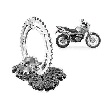 Imagem de Kit relação transmissão tração NX4 NX400 NX400I Falcon 1999 a 2015 Honda