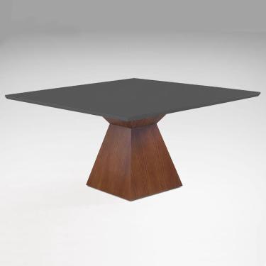 Imagem de Mesa de Jantar Trapézio 120cm X 120cm Laca Grafite