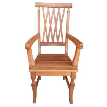 Imagem de Cadeira Rústica Charmeaut com Braços em Madeira de Demolição - Cód 906