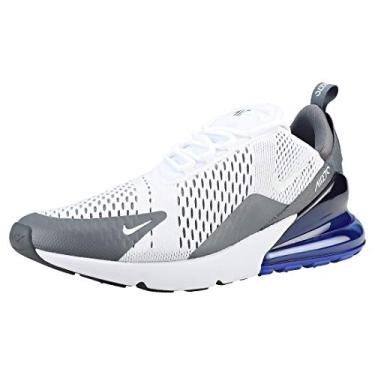 Imagem de Nike Tênis masculino Air Max 270, Multicolorido, branco, violeta, persa, cinza escuro, 107, 38