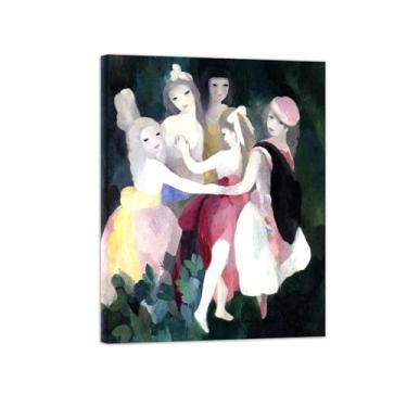 Imagem de MariIe Laurncin Famosas impressões de arte de parede em tela - decoração de parede moderna para casa reprodução de pintura redonda pronta para pendurar tela embrulhada 60 x 80 cm