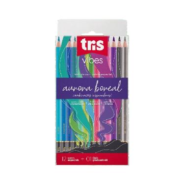 Imagem de Lápis de cor Tris Vibes Aurora Boreal 12 cores