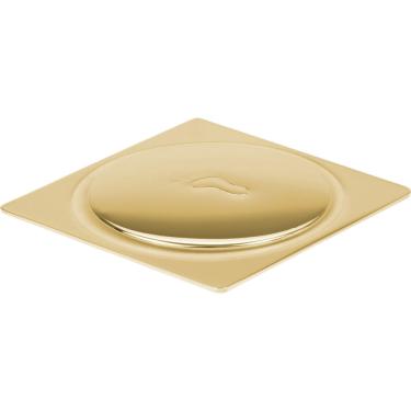 Imagem de Grelha Click Inteligente para ralo 10x10 em aço inox dourado GO5180 Ducon Metais