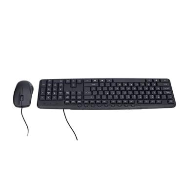 Imagem de Wired Keyboard Mouse Combo Ergonomic Design 113 Teclado Teclado 1000DPI Mouse para Laptop para Desktop