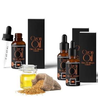 Imagem de Óleo de Linhaça Ozonizado 3x 50ml Compre 2 Cortesia 1! 100% Puro Super Concentrado Vidro Âmbar Premium