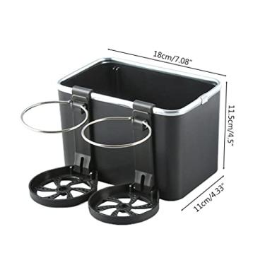 Imagem de Caixa de Armazenamento do Apoio de Braço Com Porta -copo, Caixa de Lenços de Papel Organizador de Assento de Carro Multifuncional para Acessórios para Interiores de Carteira de