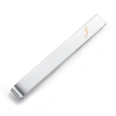 Imagem de HONEY BEAR 1,57/5.4 cm Barra de prendedor de gravata masculina com letra inicial do alfabeto para tamanho normal/gravata estreita skinny presente 5,4 cm/4 cm, 5.4cm/4cm, Cobre, Sem Pedra Preciosa