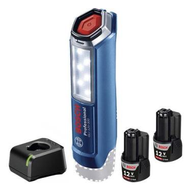 Imagem de Kit Lanterna Sem Fio Bosch Gli 12v-300 2 Baterias Carregador