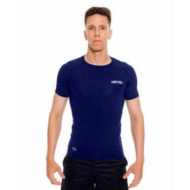 Imagem de Camisa de compressão térmica Manga Curta United Pro Proteção Solar FPS 50+ Rash Guard - Cinza -Masculino